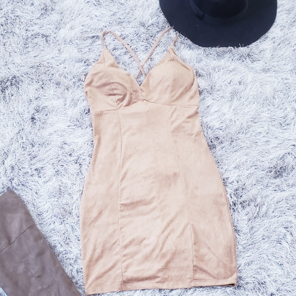 Agaci suede camel dress